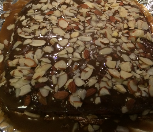 Mexican brownies. Cut them small; they are super rich!