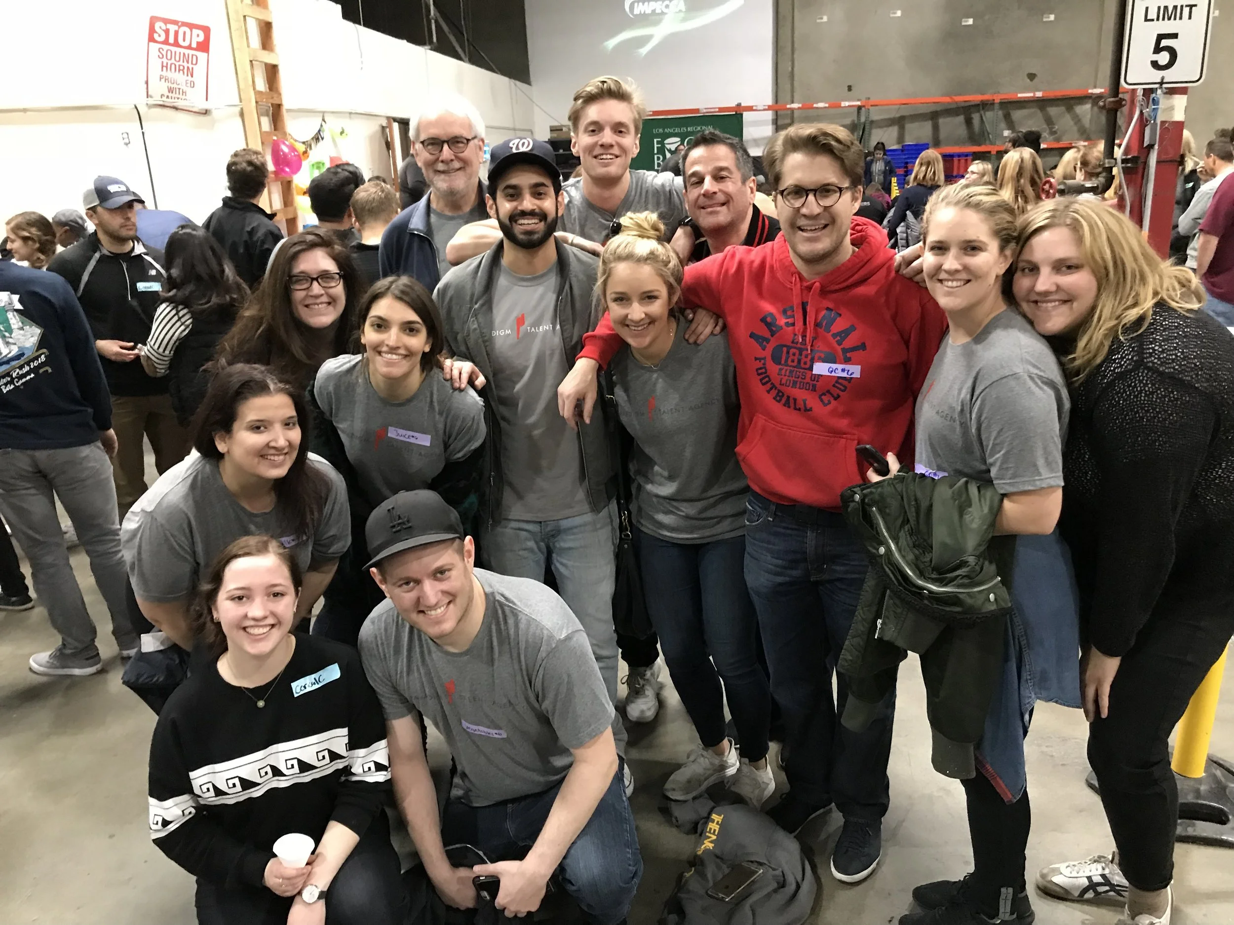 The Paradigm team serving at the LA Food Bank.