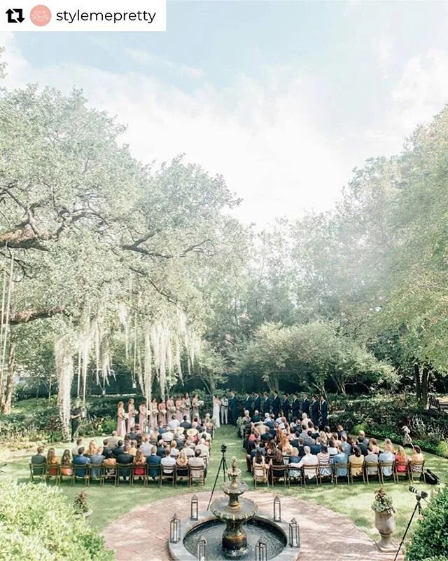 We are so excited to be featured on @stylemepretty 🥰
&bull;
We&rsquo;ll just never tire of charming Charleston weddings.&nbsp;☺️&nbsp;Today&rsquo;s editorial features a garden ceremony, a timeless tented reception, southern tapas, and lanterns hanging from oak trees with Spanish moss.&nbsp;✨&nbsp;We're even sharing details of this bride and groom's love story! Head to SMP to get the full scoop!

LBB Photography: @hannahlanephoto
Planner &amp; Florist: @charlestonweddingstudio
Invitations: @minted
Hair and Makeup: @ashandcobridalhair
Bridal Gown: @essenseofaustralia
Bridesmaid Attire: @birdygrey
Groom's &amp; Groomsmen's Attire: @menswearhouse
Catering: @bgourmetcatering
Jewelry: @anthropologie
Cake: @sugarbakeshop