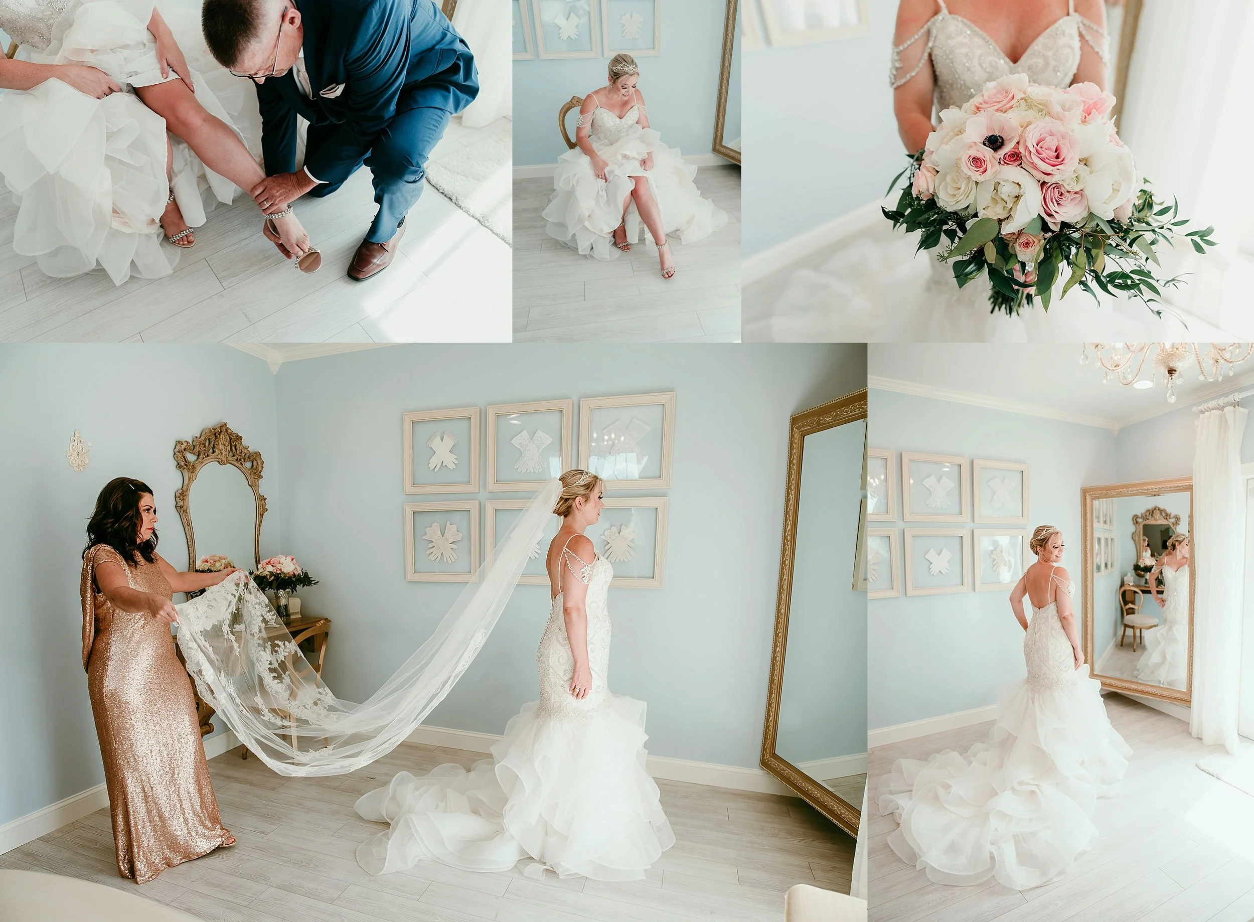 Let’s take a second to appreciate this gorgeous dress and veil from my personal favorite bridal boutique: Exclusively You