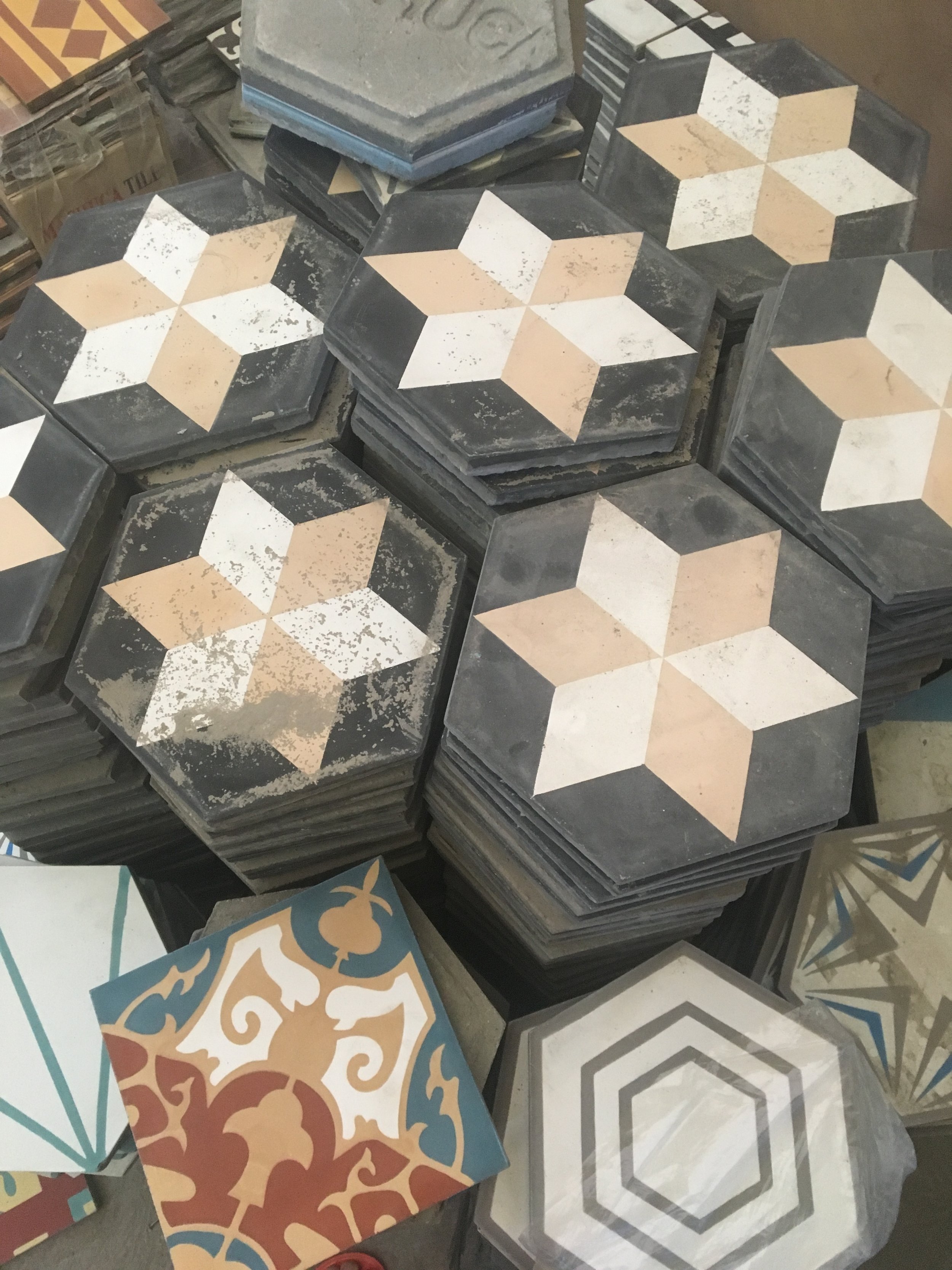 Hexagon Machuca Cement tile
