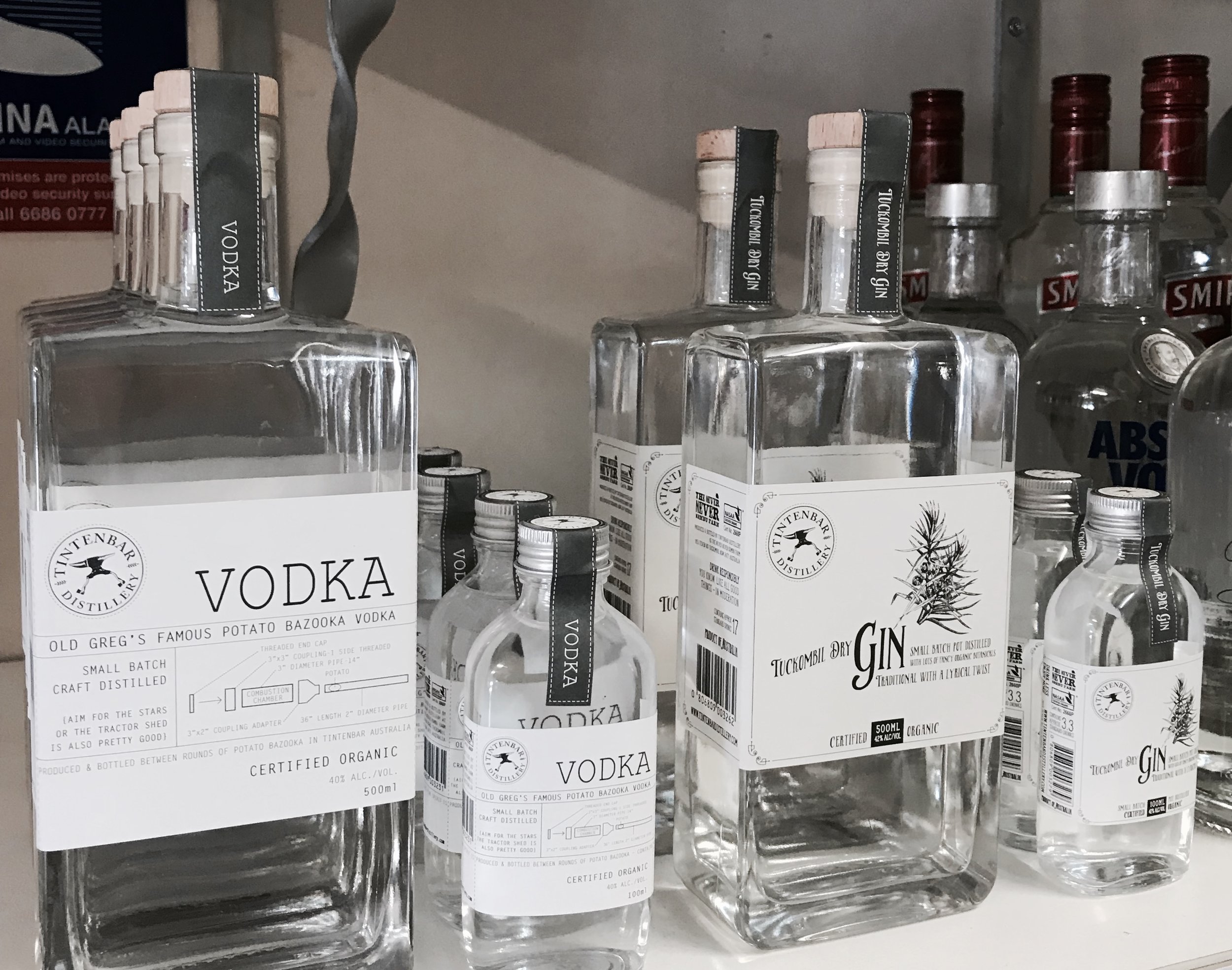 Vodka & Gin now available at Tintenbar Store