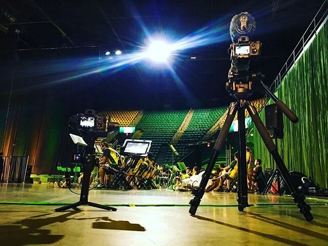 We&rsquo;ve had a blast with our friends at @gmugreenmachine this week! 🎺🎹🎸 #bandcamp #music #mason #vp #setlife #back2school #teamwork #vp #sony #dji #roninsc #manfrotto #lowepro