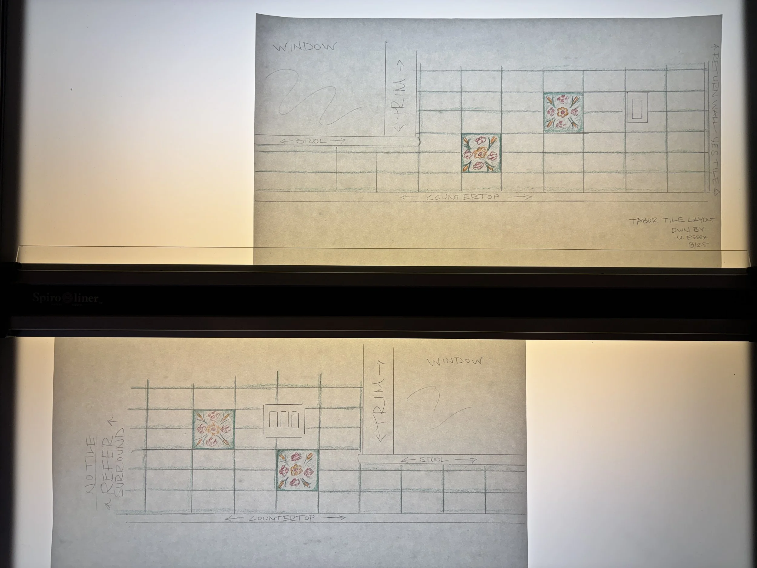 Tabor kitchen tile layout 