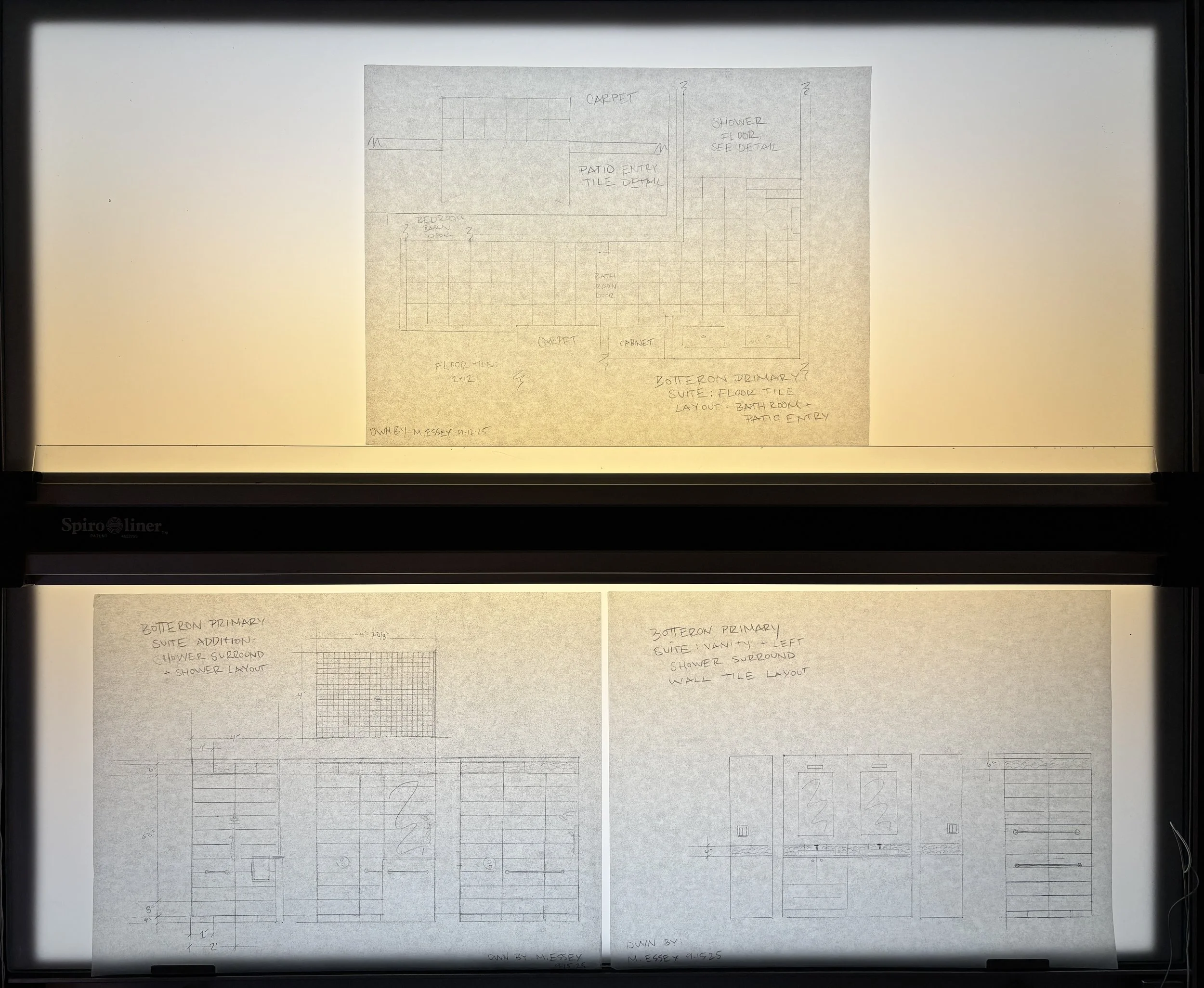 Primary Suite tile layout 