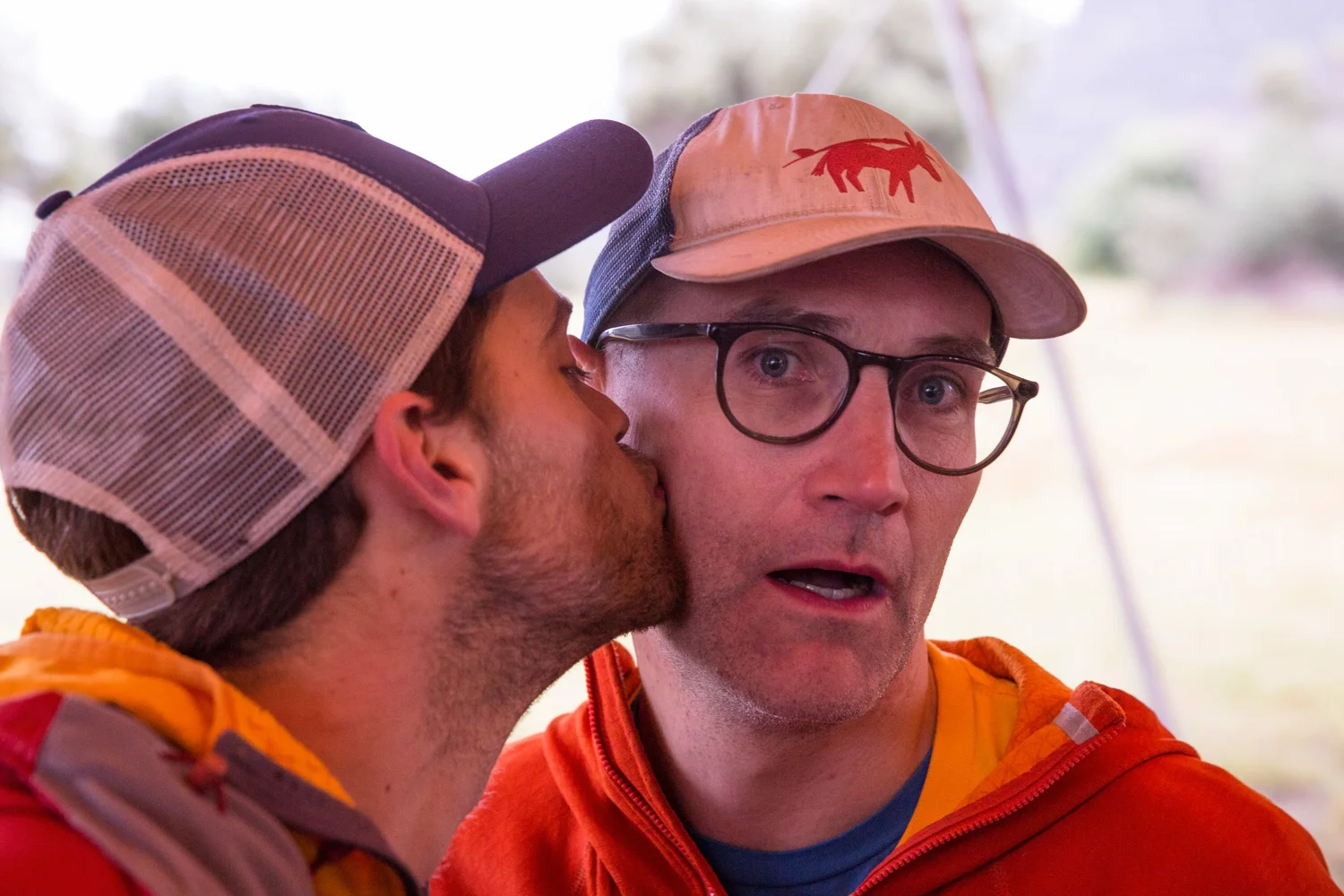 A kiss for good luck, Tom O'Halloran and Simon Madden. Kamil Sustiak