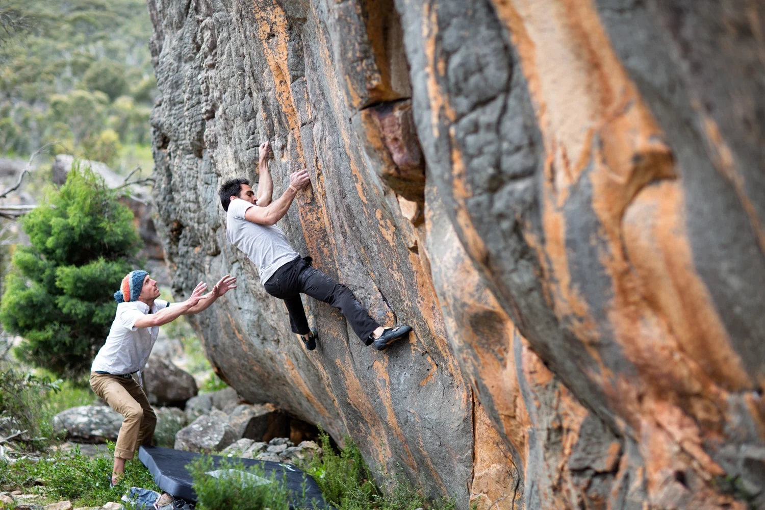 Gavin Bonello bearing down on Live Long and Prosper (V7). Kamil Sustiak