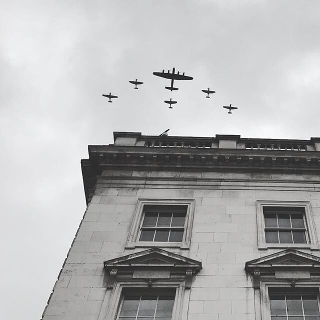 #spitfires and #lancasterbomber over #somersethouse today.
#raf100