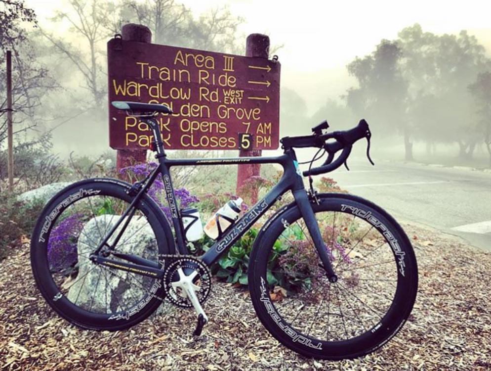 Something different than the track bikes!  #Repost @teamnater   ・・・ 1 GEAR IS ALL YOU NEED 😎 My @tcruz71 single speed is my favorite bike ❤️ Gotta love the custom Team Nater 54t @bespokechainrings  #teamnater #natekoch #naterhere #theshow