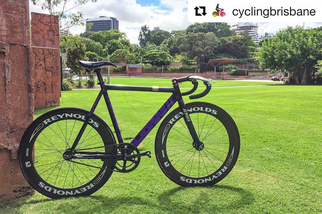 Cheers @cyclingbrisbane and @mattl_au 👊😎 . #repost @cyclingbrisbane with @repostapp ・・・ Track bikes (Fixed gear/fixed-wheel/fixies) are some of the most fun you can have on two wheels. The inability to coast makes you really think about t