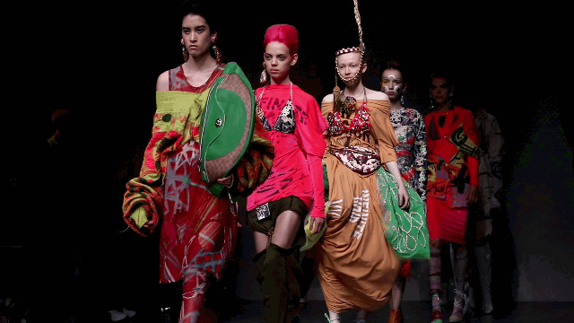 Matty Bovan SS19 finale.gif