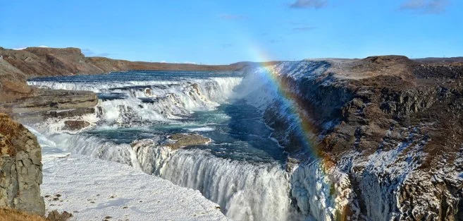 An incredible photo of Gullfoss Waterfall