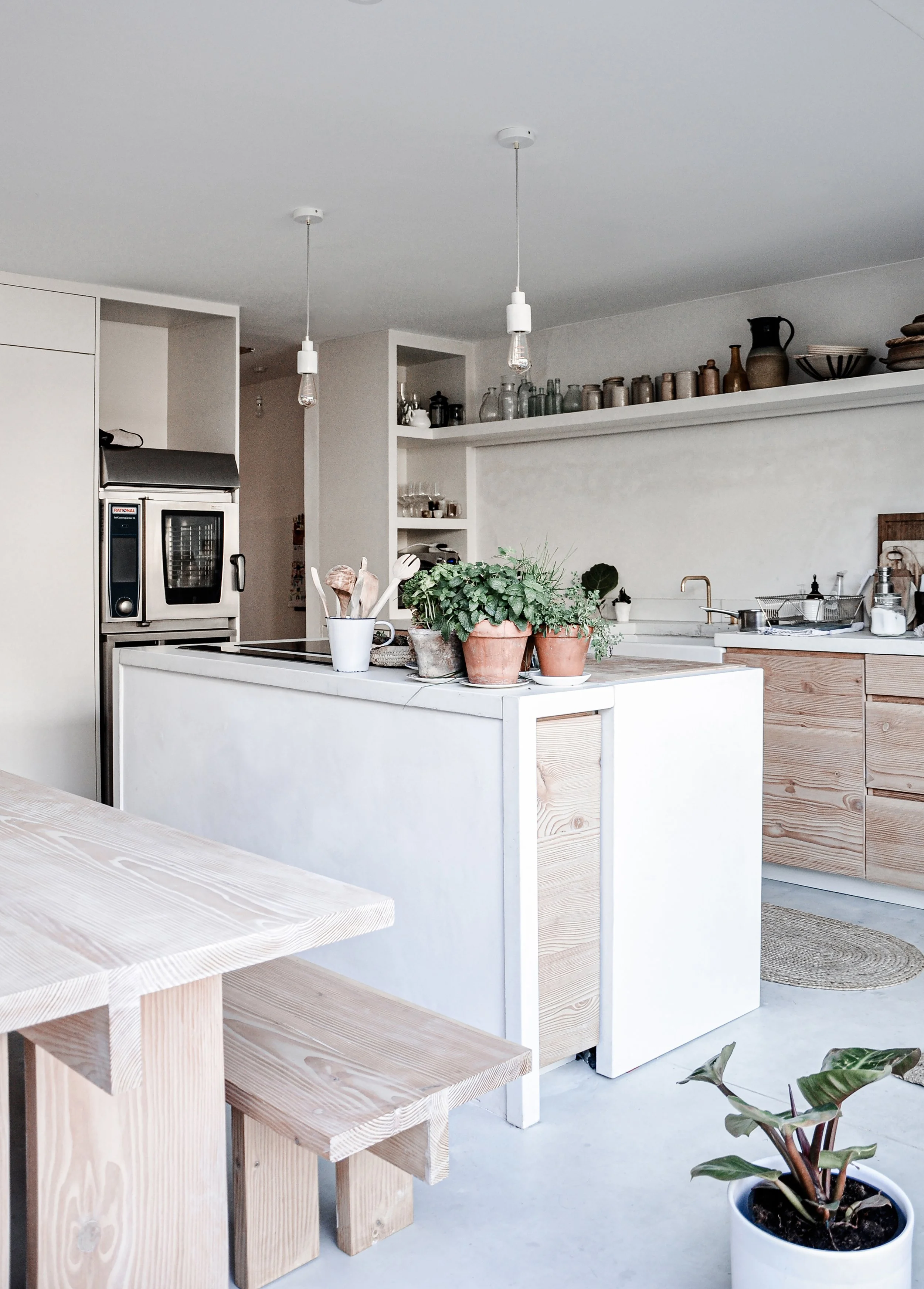 White Polished Concrete Floor