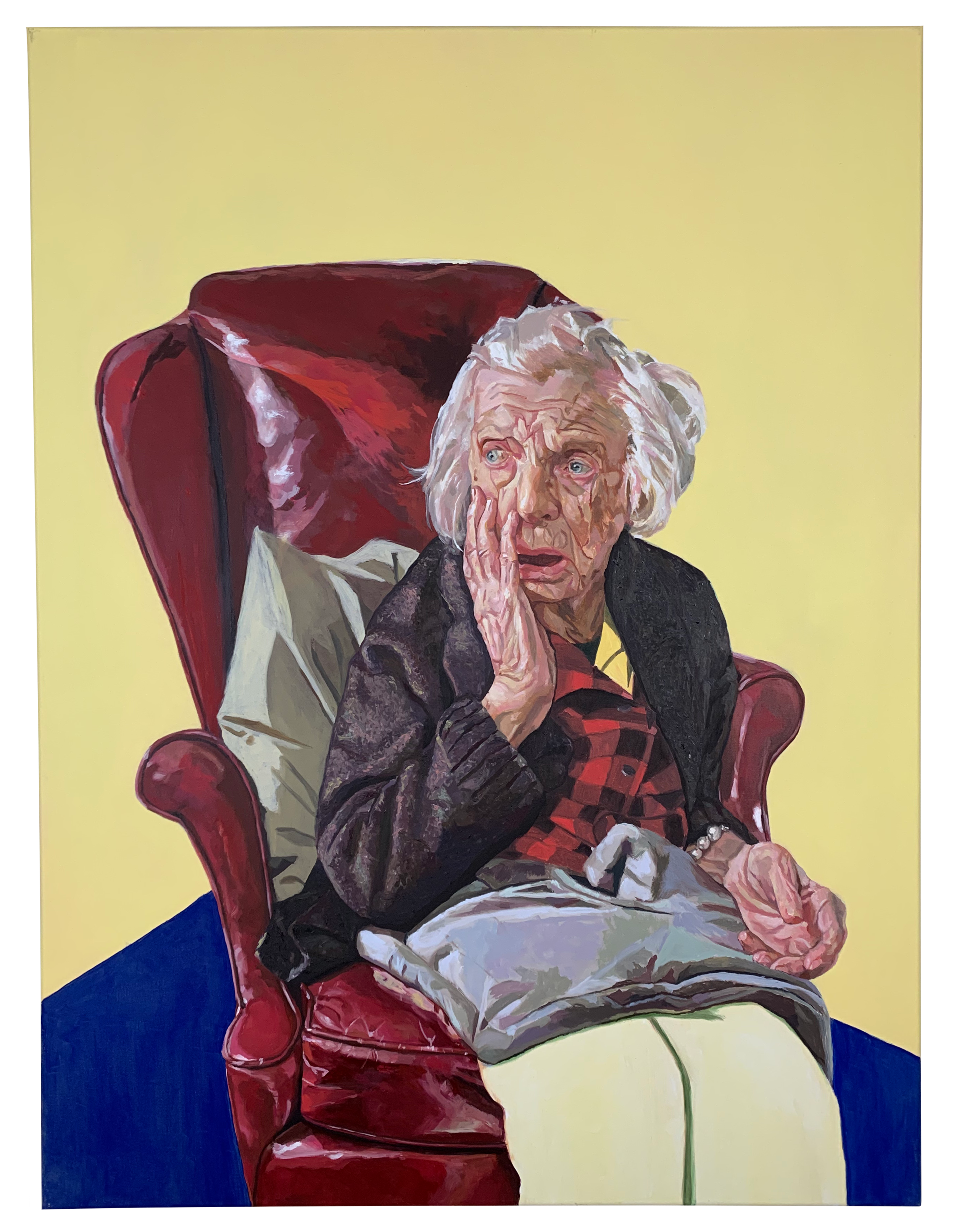 Grandma on Red Chair