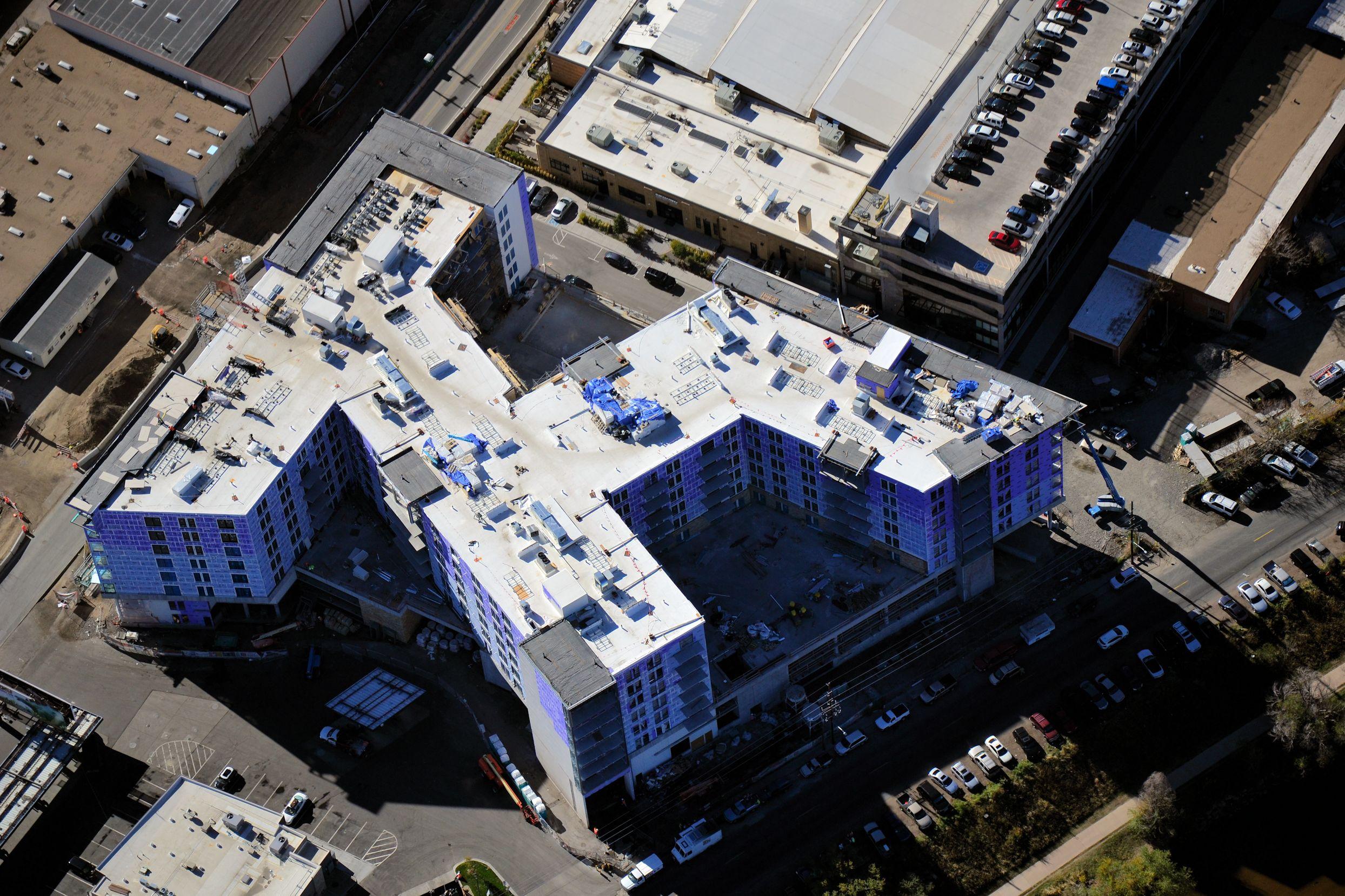 Aerial View of Industry Apartments, Denver, CO
