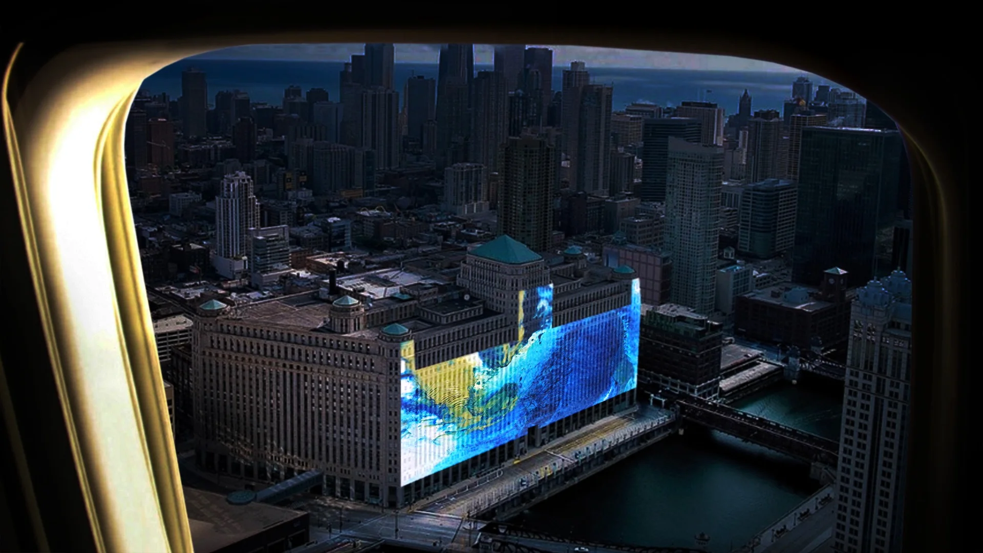 Conceptual rendering of projection, by Obscura Digital