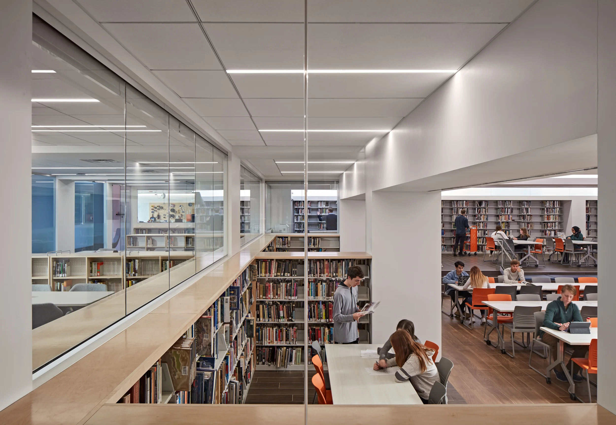 View of Library at the Latin School of Chicago, Chicago, IL (Photo by Tom Harris)
