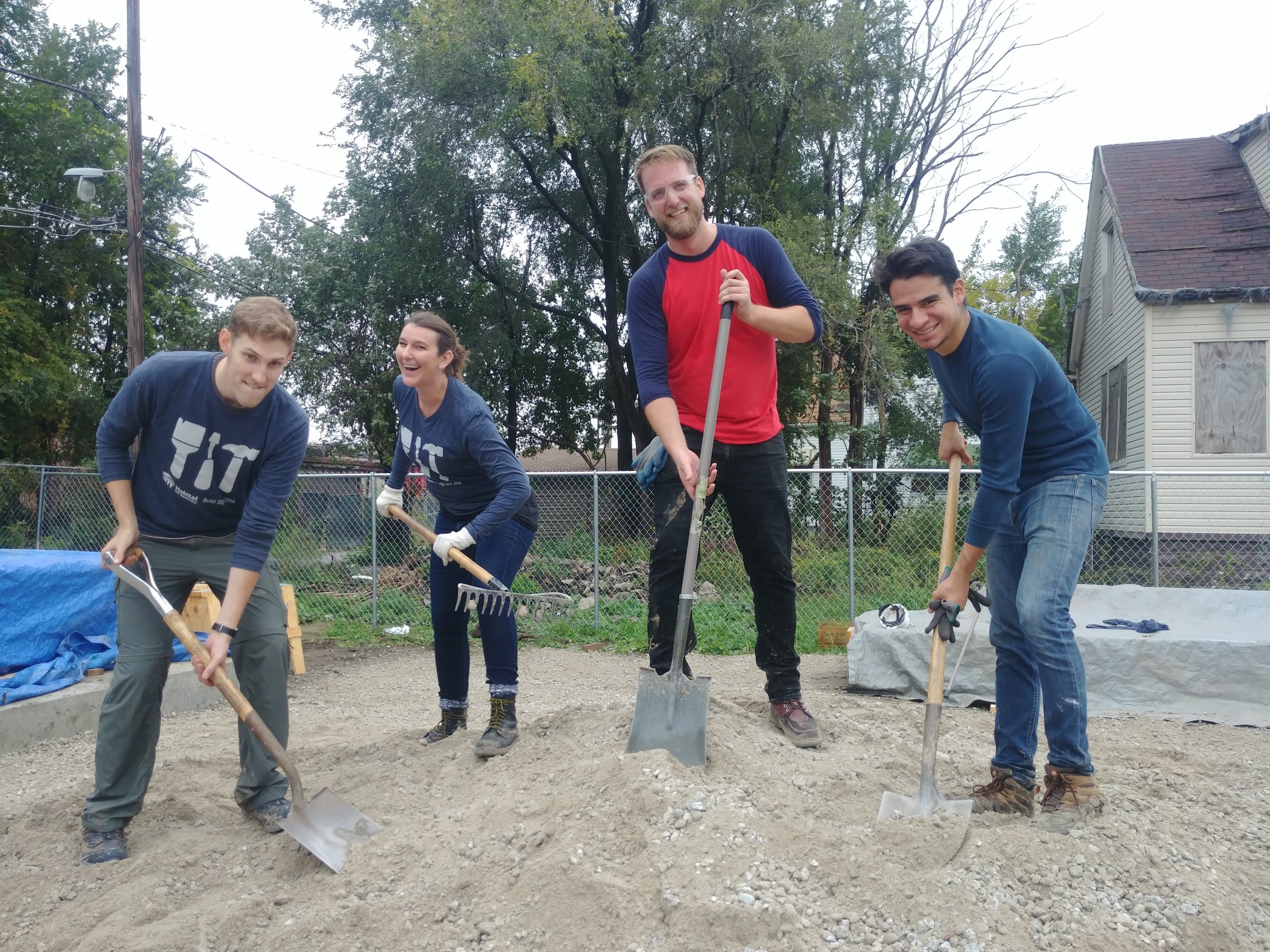 Alex Raynor and Katie Hart at Habitat for Humanity
