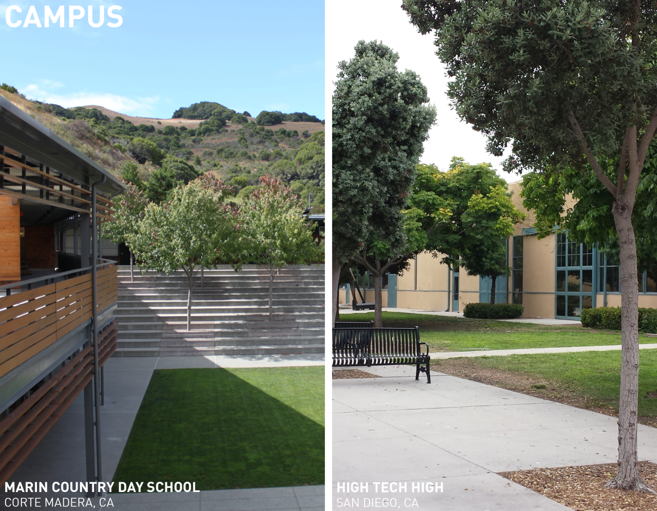 Future of Learning | Campus Context Two successful educational environments that were toured for the Future of Learning project were Marin Country Day School and High Tech High. The two school environments were very unique, yet shared many commonalities, one being that they were both organized as a campus layout. …to visit full article