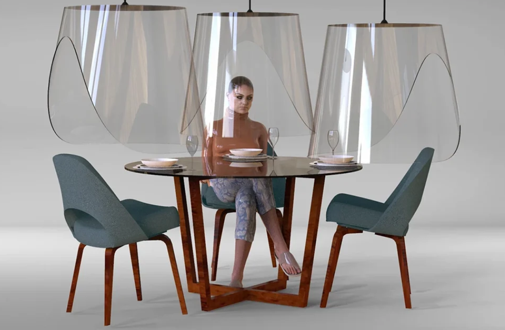 Christophe Gernigon's Suspended Shields Imagine Future of Restaurant Dining
