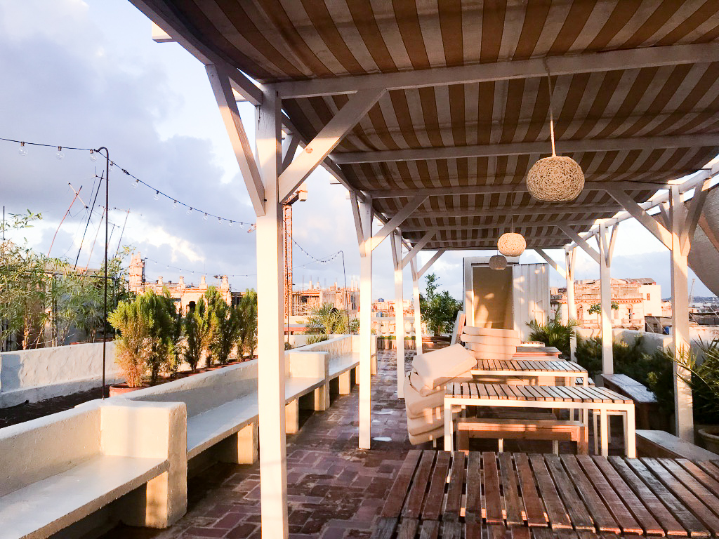 Sunset on the rooftop