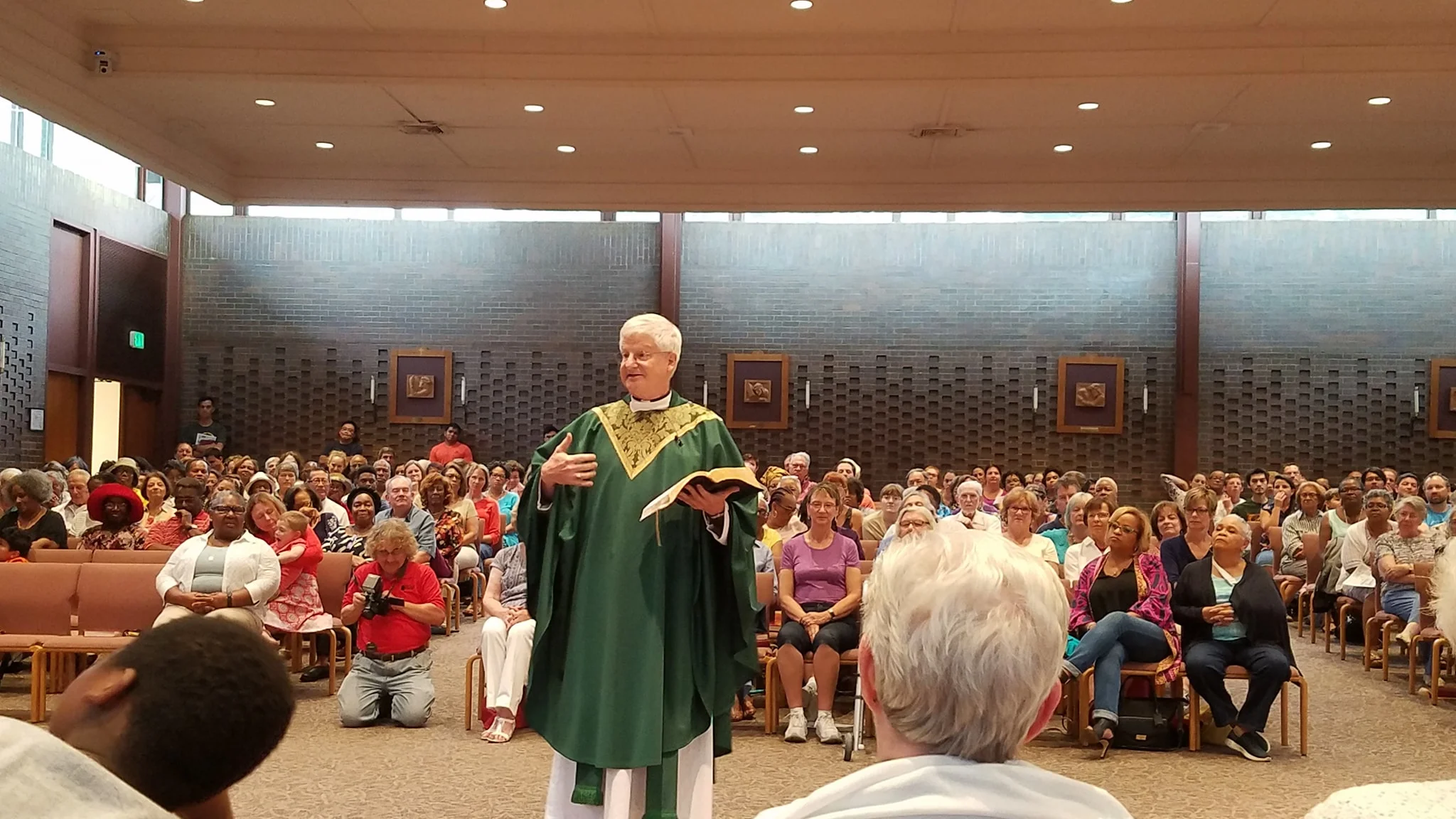 Fr. Rich preaching/teaching at St. John's