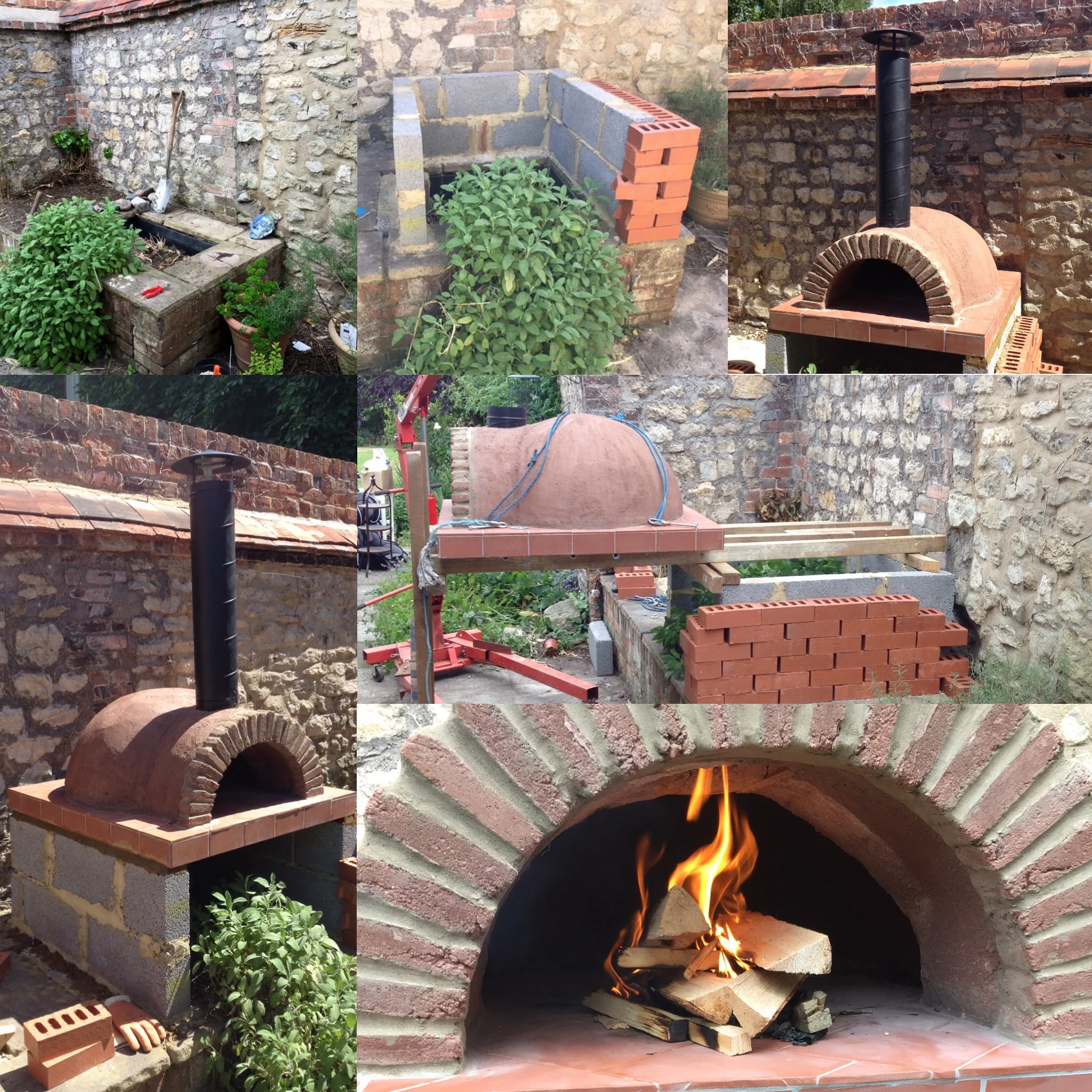 The Mini Wood Fired Pizza Oven on a customers plinth Thame Oxfordshire