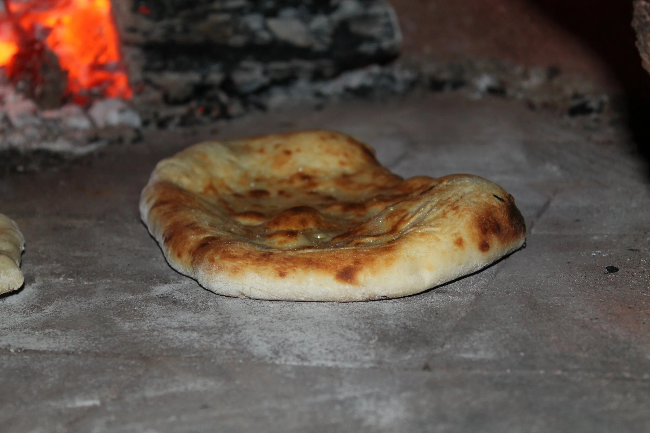 Nam bread from our wood burning oven.