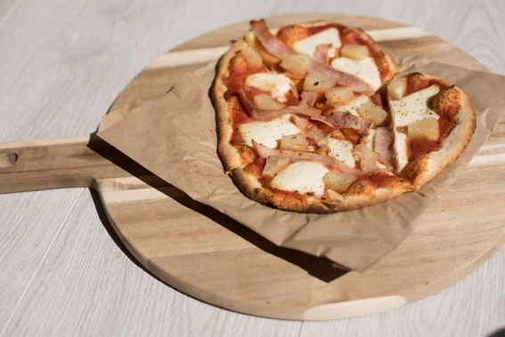 Delicious pizza from our wood burning ovens