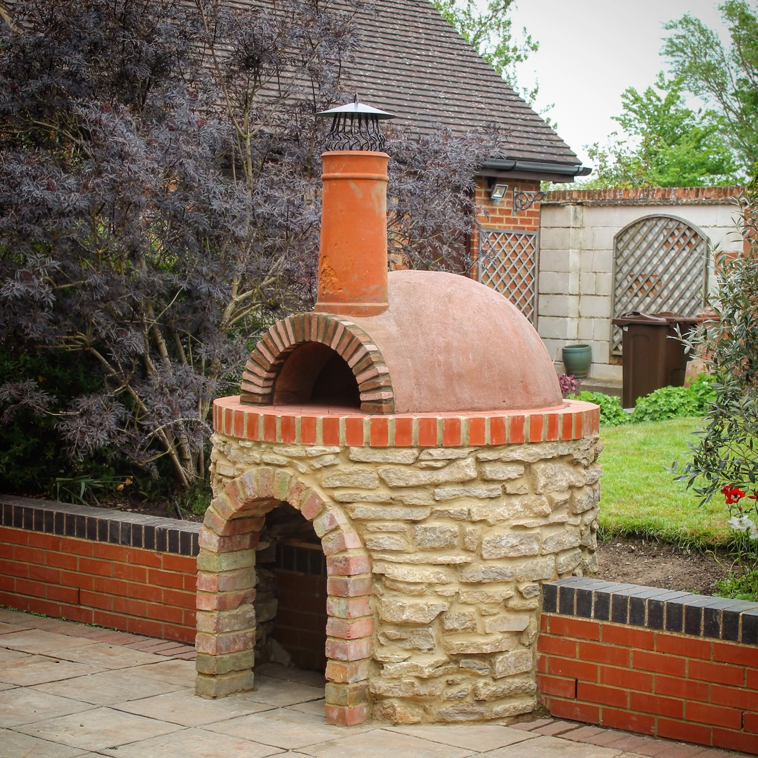 The Standard Oven on a stone plinth