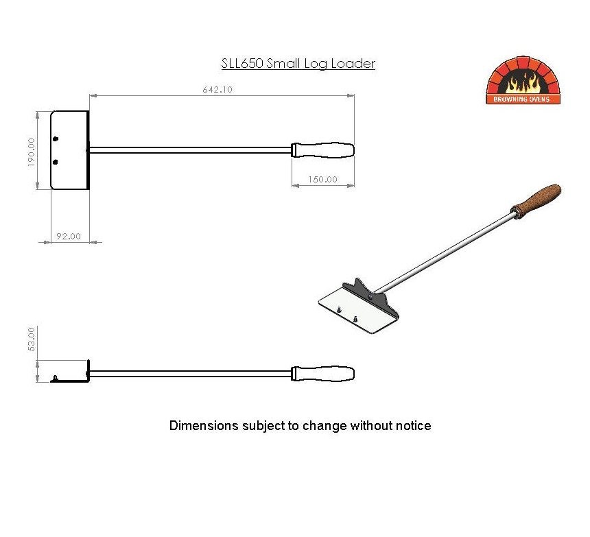 Pizza Ovens u0026 Accessories BROWNING OVENS — Handy Log Loading Tool Ideal for  Pizza Ovens, Open Fire and Log Burners.