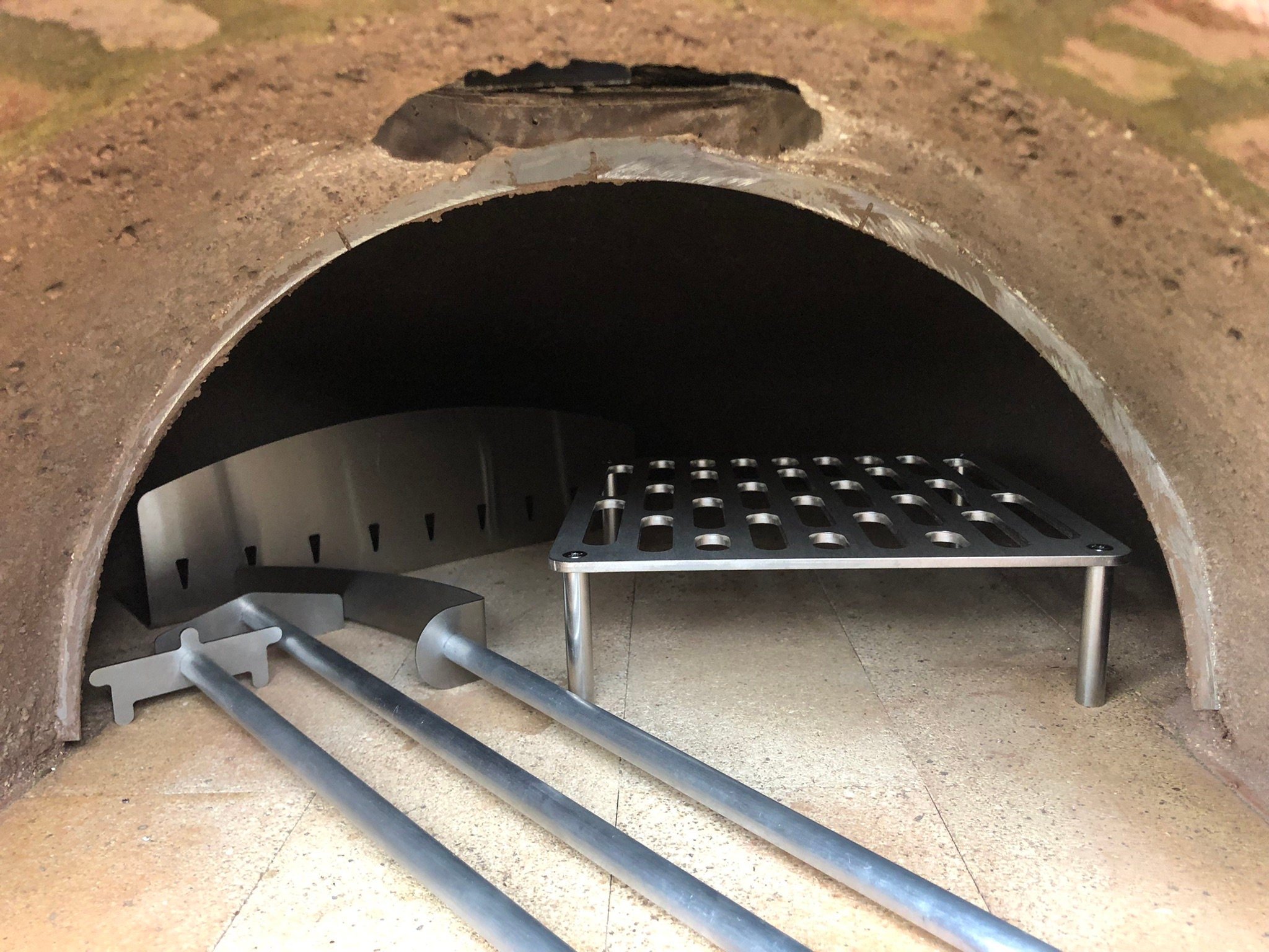 Pizza Oven Fire Shield wood fired oven tuscan grill and tool set