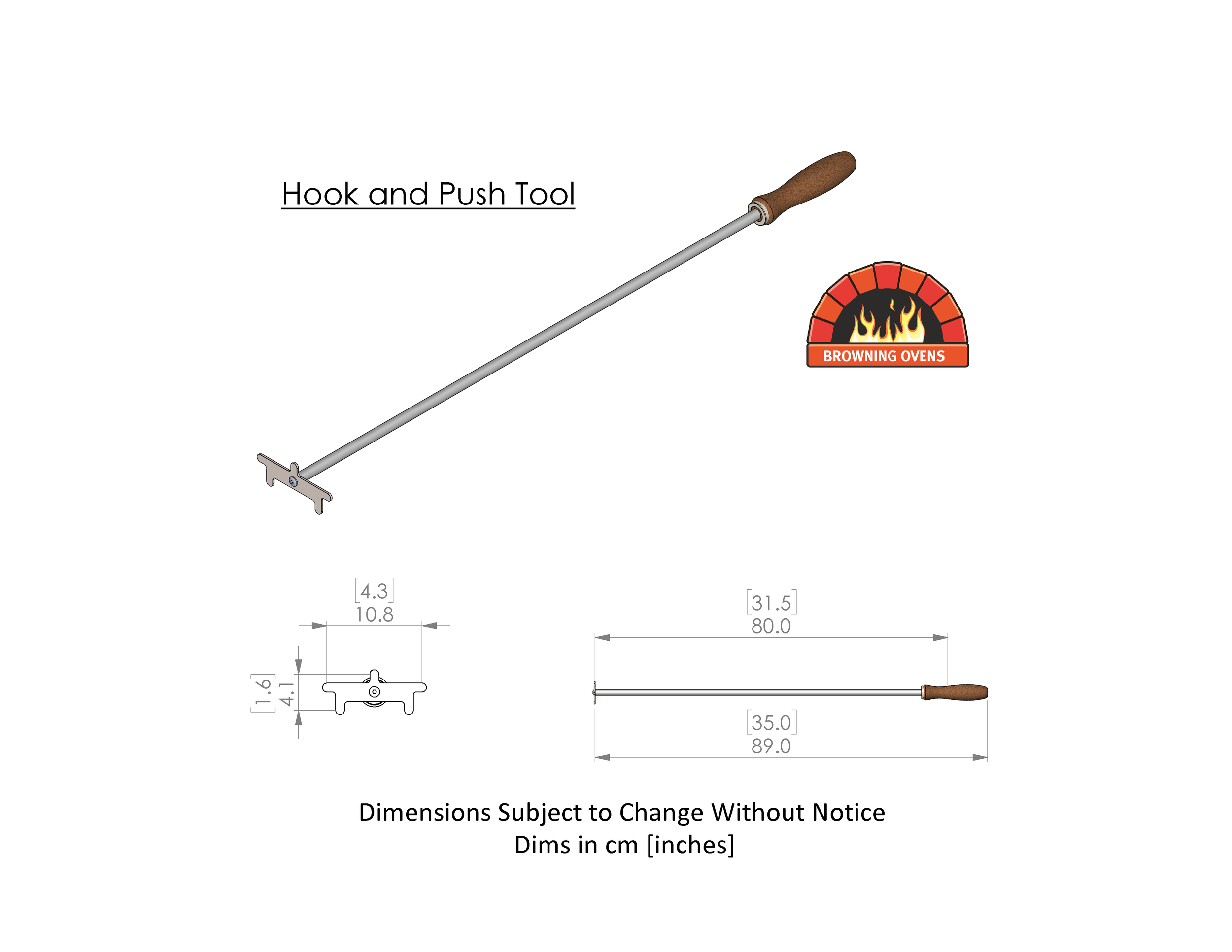 Hook and Push Tool dimensions