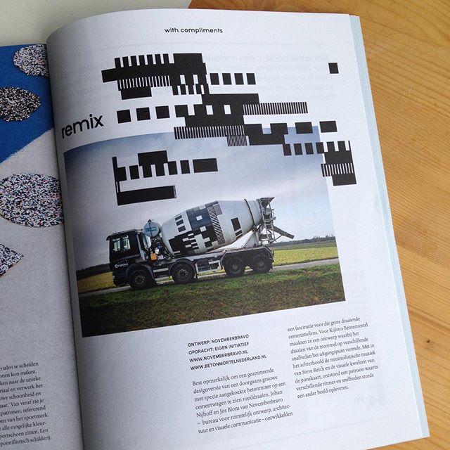 Our Remix project featured in Dude magazine 🤘#remix #dudemagazine #bno #dutchdesign #kijlstrabeton #novemberbravo #cementtruck #stevereich #emmen #graphicdesign