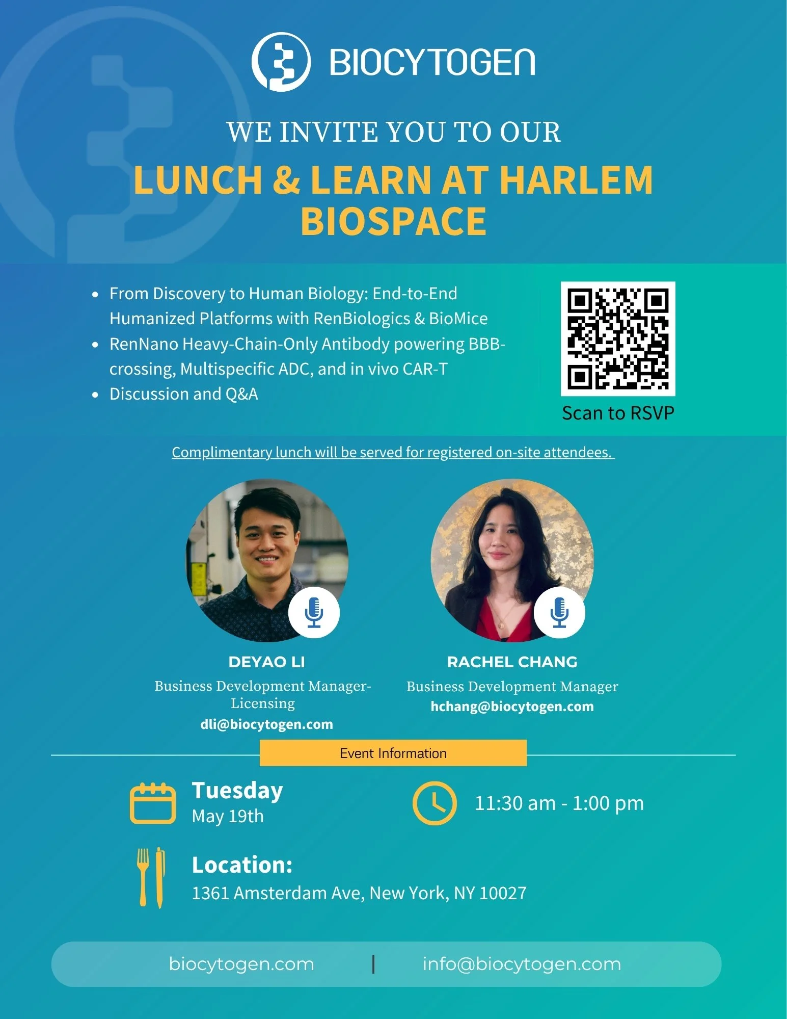 Biocytogen Lunch &amp; Learn @ HB