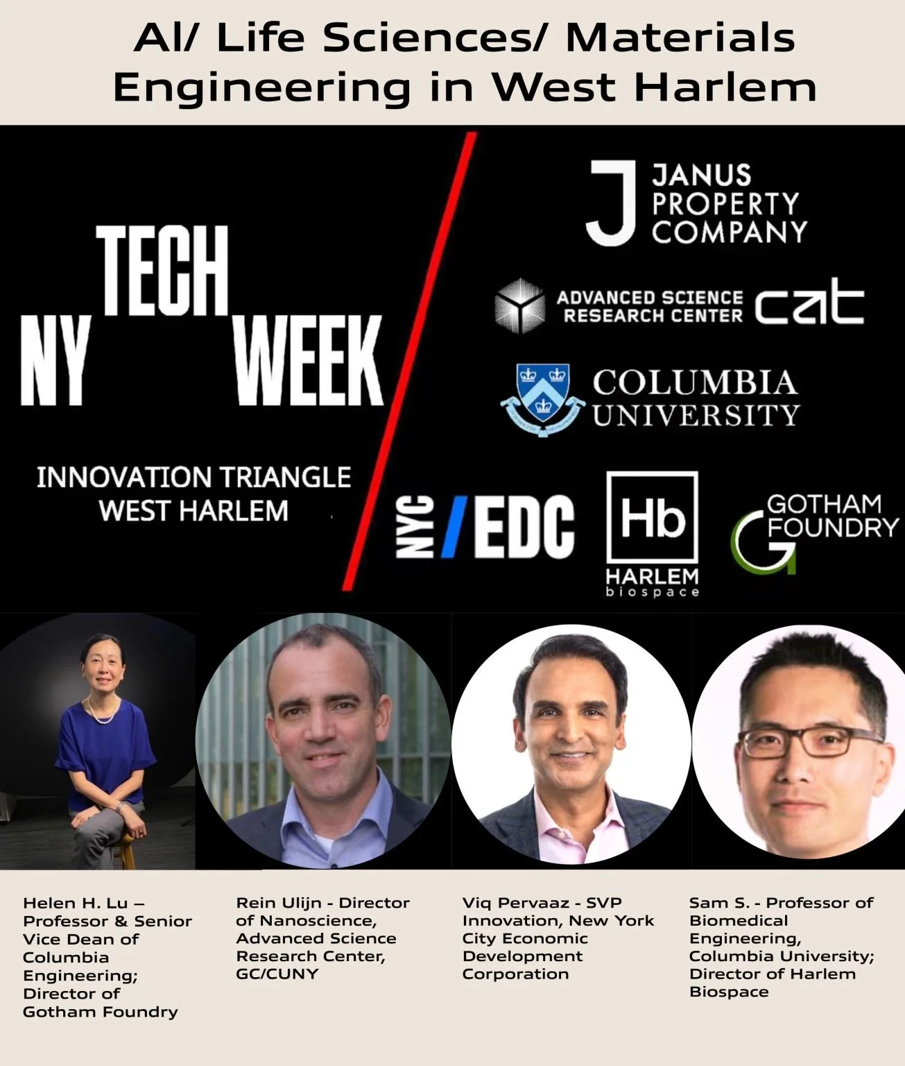AI / Life Sciences/ Materials Engineering in West Harlem