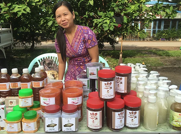 Beauty supplies from micro-entrepreneurs at the Hpa-An Market in Myanmar.