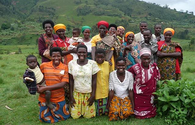 Members of a community savings group of rural farmers in Burundi.