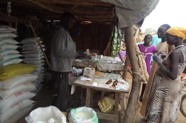 Customers visit South Sudan Shop