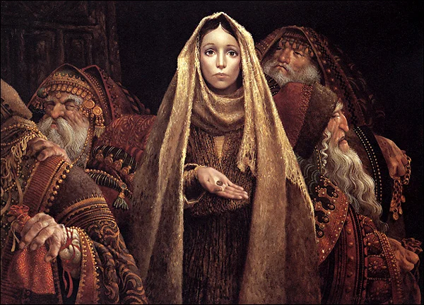 The Widow's Mite, Painting by James Christensen