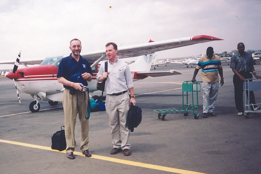 Martyn Minns and Craig Cole during a trip to Tanzania.