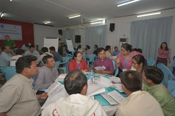Church leaders in Myanmar discuss cooperative business opportunities in their dioceses.