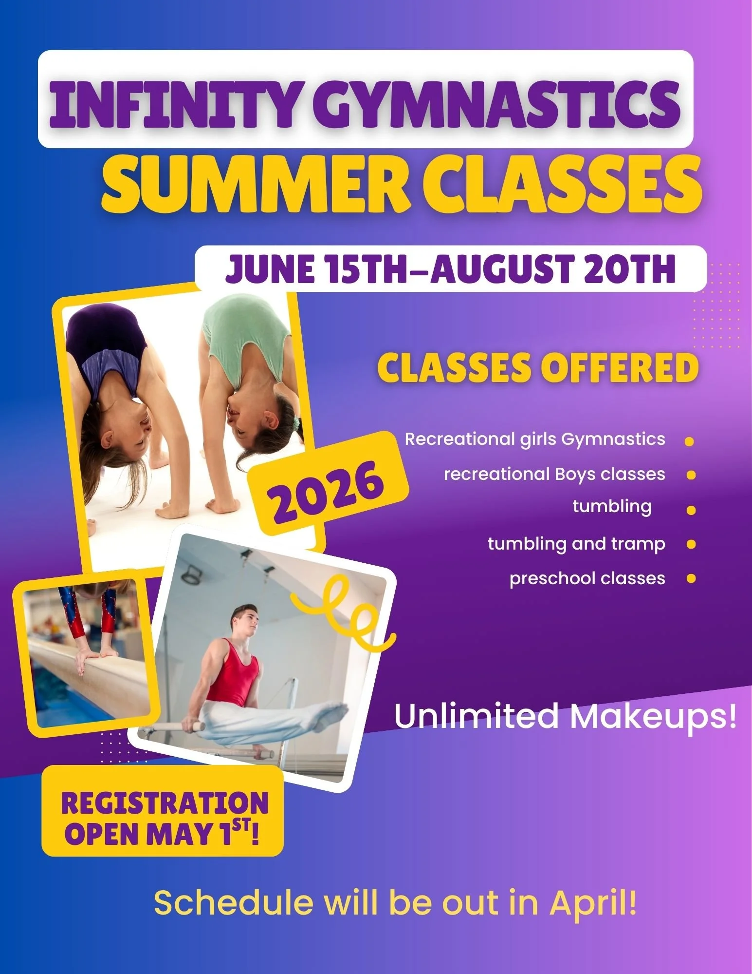 Start of Summer Classes! 