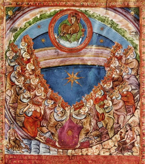 Adoration of the Lamb, from Art in the Christian Tradition , a project of the Vanderbilt Divinity Library, Nashville, TN.
