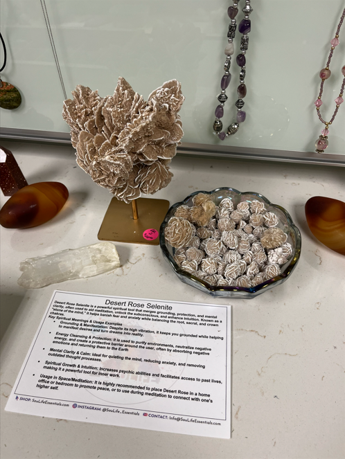 Natural Desert Rose Selenite – Crystal Clusters & Rosette Formations