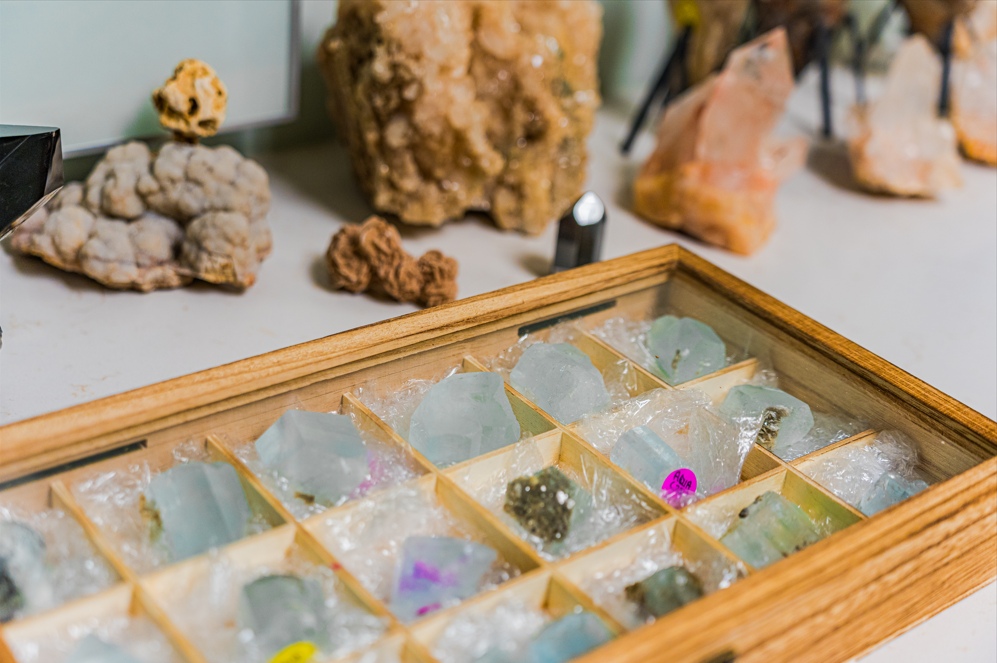 Raw Blue-Green Fluorite Crystals