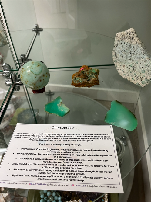 Natural Chrysoprase – Raw Crystals, Polished Stones & Gemstone Spheres