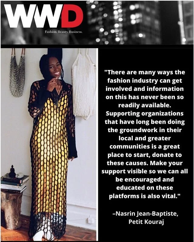 WHAT MUST BE DONE? |  WWD spotlights Black voices in fashion  @nasrin.jb of @petitkouraj, @chelseaparisint and @iwfy #amplifymelanatedvoices