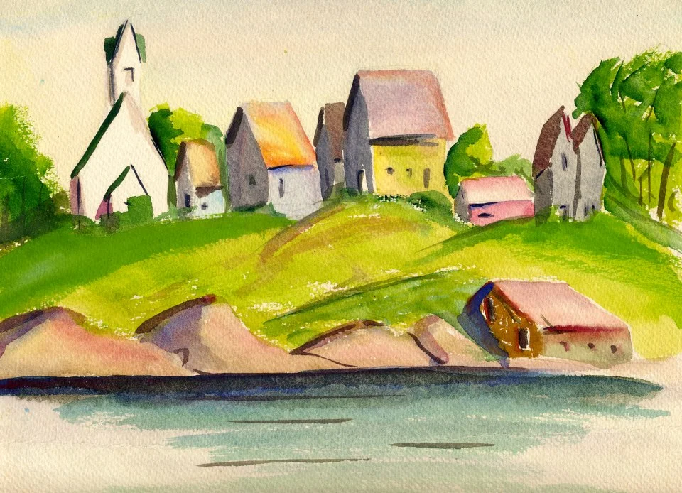 painted by Lee Brooks Brown. Damirscotta, Me