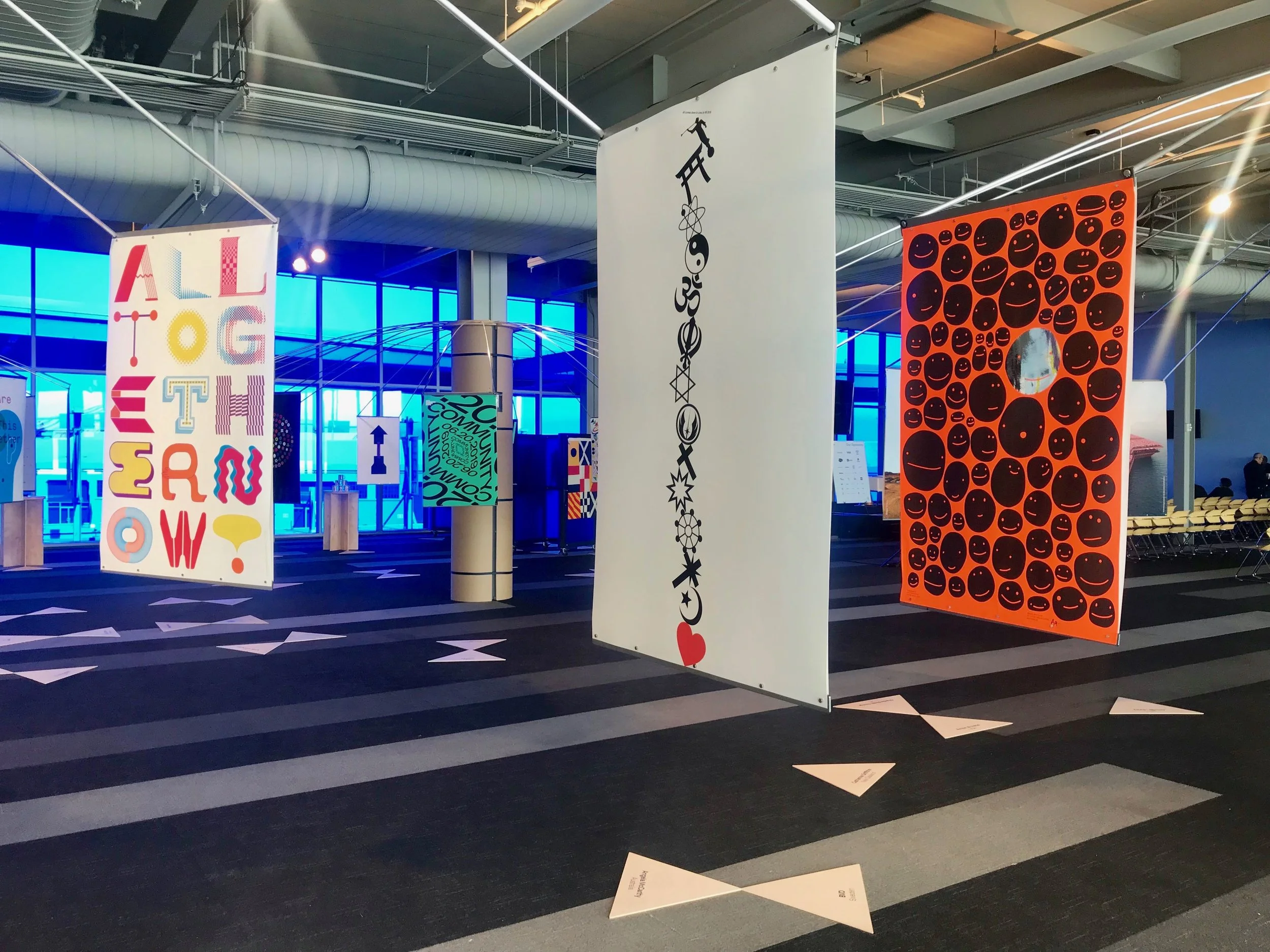 Suspended Posters attach with Neodymium Magnets